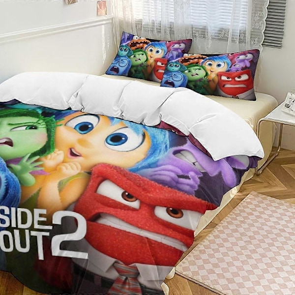 x7 Innsiden Ut 3-delt Sengesett Varmt og Komfortabelt Mykt Dynetrekk Sengesett med 1 Dynetrekk og 2 Putetrekk for Soverom b7 135x200cm 53x78in