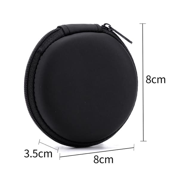 2-pakning Hardt etui for Headset/Air_sPods etc. Svart