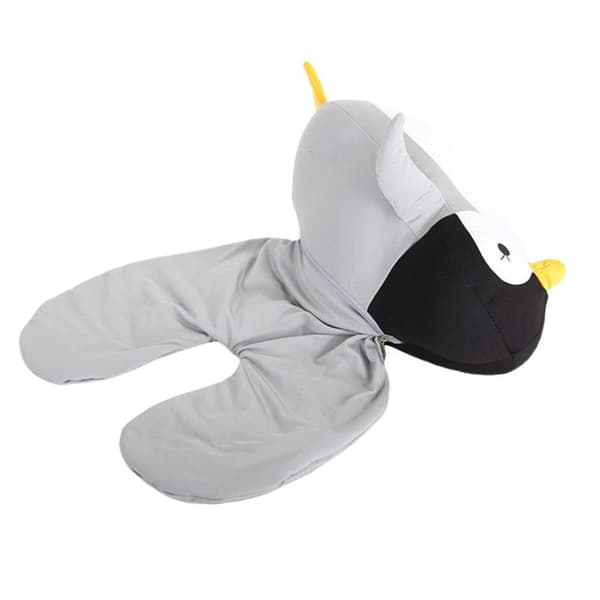 Penguin Pillow Multifunctional U-shaped Neck Pillow Super Soft Plush Hug Pillow Sofa Backrest for School Office Rest