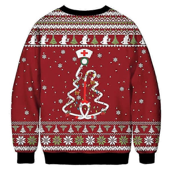 Dam Herr Par Jul Ful Jumper Tröja Grinch Tryck Rund Hals Pullover Tröja Långärmad Grön Monster E XL E E XL