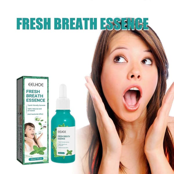 Fresh Breath Essence Drops, Mint Oral Fresh Care Liquid 30ml