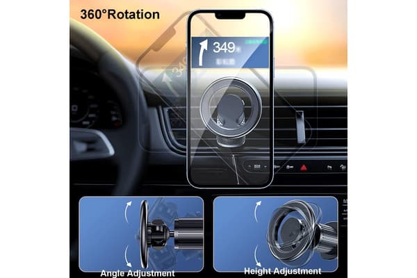 2-i-1 magnetisk telefonholder med 360 rotasjon
