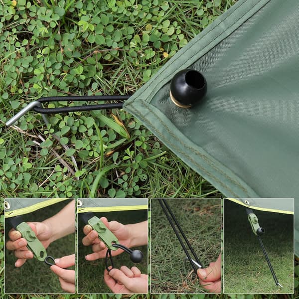 Förpackning med 35 svarta elastiska gummiband med kulor, bärbara och hållbara 20 cm elastiska kulor, flätade polypropen- och latexgummiband för presenningar