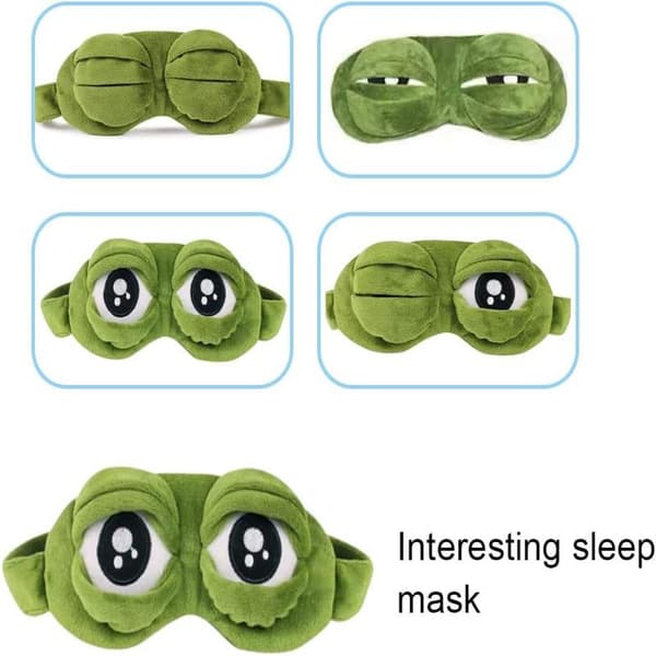 Frø Plys Øjenmasker til Børn til Søvn Tegneserie Fluffy Øjenbind til Søvn Øjenmaske til Søvn