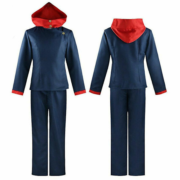 Blå Jujutsu Kaisen Yuji Itadori Cosplay Kostume Uniform Halloween Dragt XL