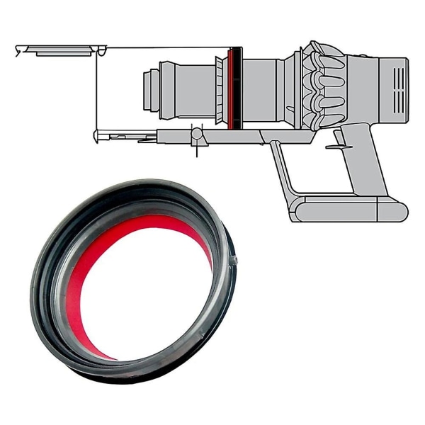 Tætningsringe til støvbeholder til Dy-son V10/sv12 støvsuger, kompatibel med Dy-son beholderkopper 969509-01 Grey