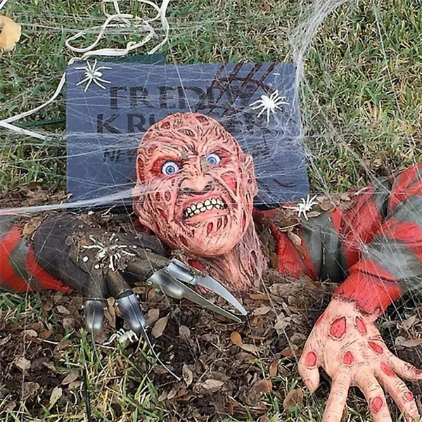 Freddy-patsas koriste painajainen Krueger Tomb Walker ulkoilupuutarha piha koti sisustus Halloween karnevaali kauhujuhlatarvikkeet Without Hat
