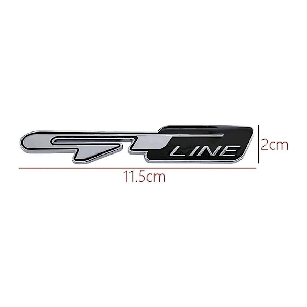 3D Metal Gt Line -logolla varustettu auton lokasuojan ja takaluukun tarra Peugeot 5008 308 3008 108 208 508 2008 Gt Line -embleemalle Chrome