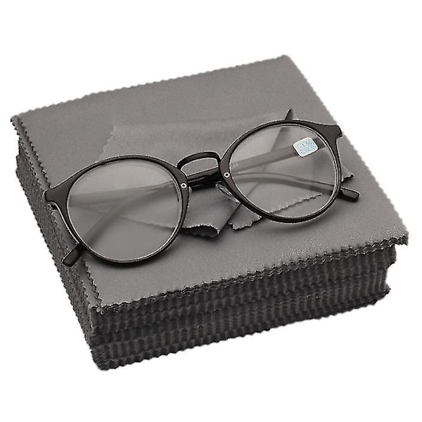 Fiber Display Rengjøringsklut 19x20 cm i grått, for alle smarttelefoner og nettbrett - Displayklut Rengjør - Skjermklut Gray