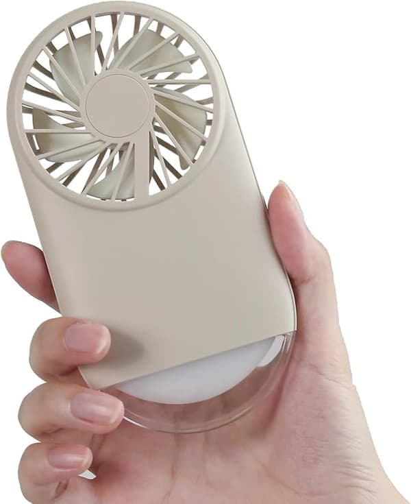 Håndholdt miniventilator med beslag