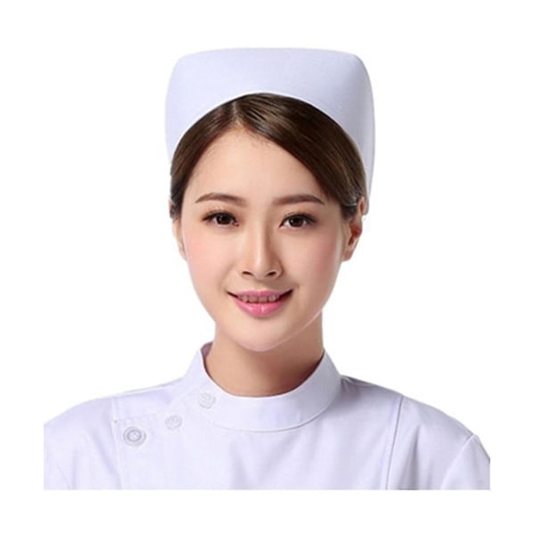 Sairaanhoitajan hattu pääpanta Sairaanhoitajan cap sairaanhoitajakoulun seremoniaan, kiinnitysseremonia (valkoinen)