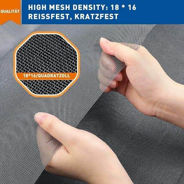 Mosquito Net Roll 120 x 300 cm, Mosquito Net Fabric per Meter for Windows, Adjustable and Durable Fiberglass, Grey