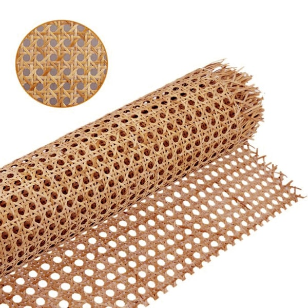 1 rull imitert rottingnett - Burr Free Strong DIY Caning Furniture Decor Projects Mesh Cane Net 55cm