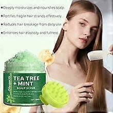 Hodebunnsskrubb, Tea Tree Hodebunnspeeling Skrubbsjampo, 2-i-1 Hodebunnsbehandling med Mintolje, Hårbehandling for å Klarne og Fjerne Oppbygging med Hodebunns M 2PCS