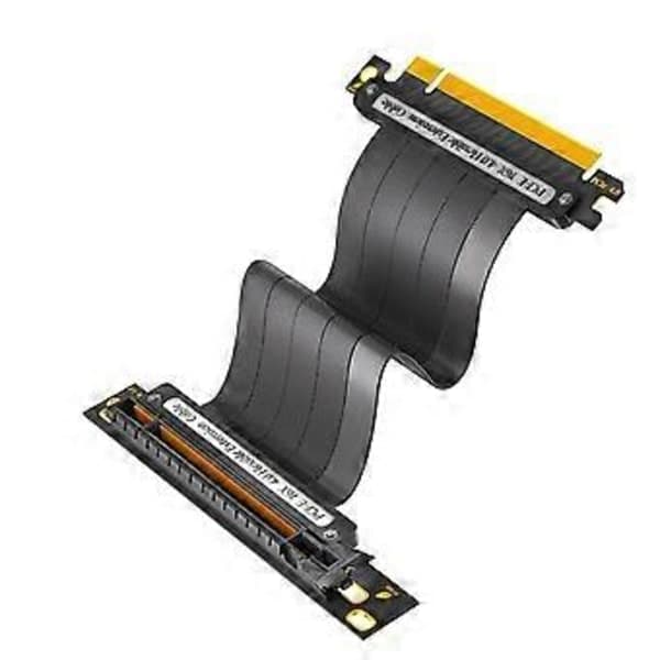 PCIE 4.0 16X Forlængerkabel, 64GBS Højhastigheds GPU Riser-kabel til GPU-forlængerkort, Længde 30cm (90 Grader)