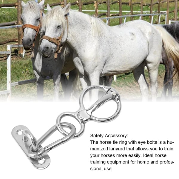 Hästbandsring i rostfritt stål halvrund ring Hästträningsutrustning Säker hästtillbehör för att dra tillbaka