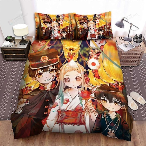 v3516 Lakanat Toilet Bound Hanako-Kun Hahmot Festivaaleilla Peittosetti Lakanat IU3516 135x200cm 53x78in