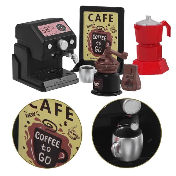 Kaffehusmodel Miniature til Dekoration 1 Sæt Realistisk Plast Dukkehusindretning