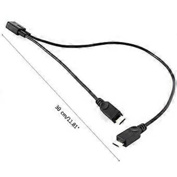 Micro USB Hunn 1 til 2 Micro USB Hann Splitter Skjøte Ladekabel Ledning for Lading & Dataoverføring USB-Tilbehør