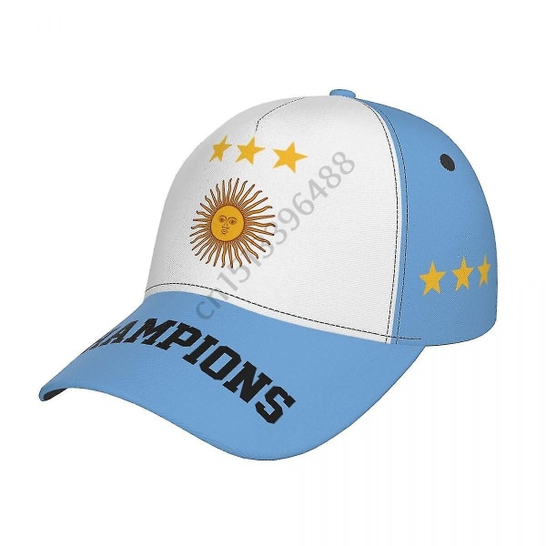 2022 Maailmanmestarit 3 Tähteä Argentiina Arg Jalkapallohatut Aurinko Baseball-lippis Hengittävä Säädettävä Miehet Naiset Ulkoilukalastushattu 1