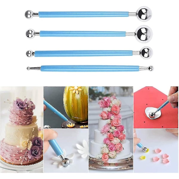 Modellering bollverktyg, metallboll stylus lera keramik keramik skulpteringsmodellering verktyg set skulpteringsbollverktyg keramikverktyg lera