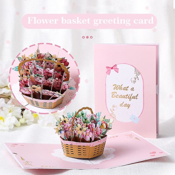 Paperikukkakimppukortti seka ruusuja 3D Pops Up -kortit Syntymäpäivän vuosipäivä Parane pian Käsintehdyt 3D Pops Up -onnittelukortit kaikki tilaisuudet - Jxlgv cherry blossoms