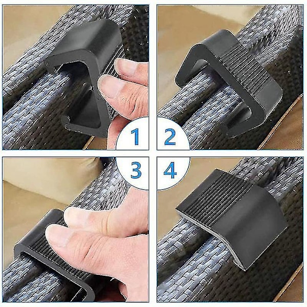 Rattan Møbelklips Multipurpose Wicker Sofa Connector Feste Feste Holdbar Card Slot 5.25cm pack Of 8