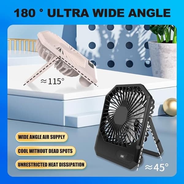 Bærbar USB Genopladelig Personlig Ventilator
