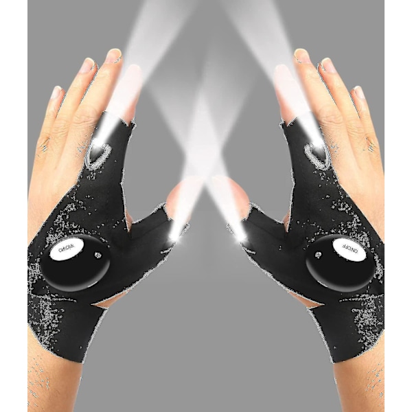 LED-ficklampor handskar, presenter för män honom pappa pojkvän, coola prylar handsfree-lampor