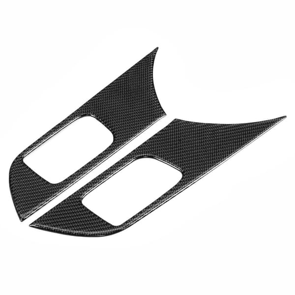 2 stk karbonfiber innvendig dørhåndtak panelbekledning interiør passer til Mitsubishi Lancer 2008-2016
