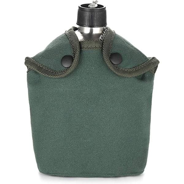 Militär Vattenflaskset 2st 1000ml 600ml Rostfritt Stål Militär