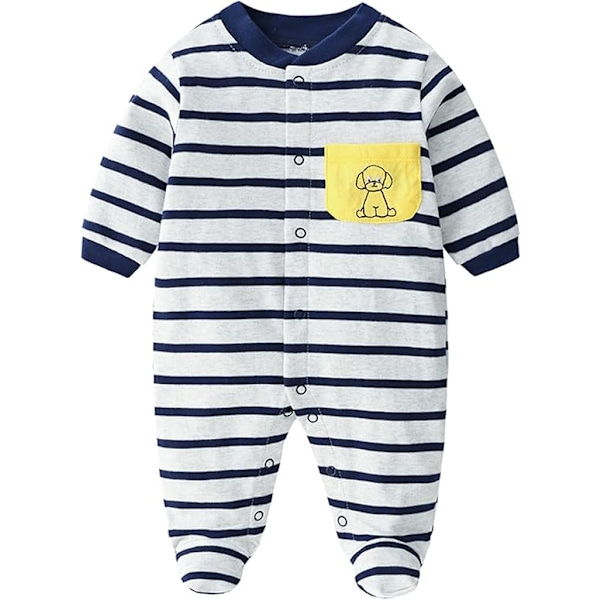 Nyfødt Pyjamas Babyer Bomull Romper Barn Rompers Sleepsuit Tegneserie Antrekk 59 White