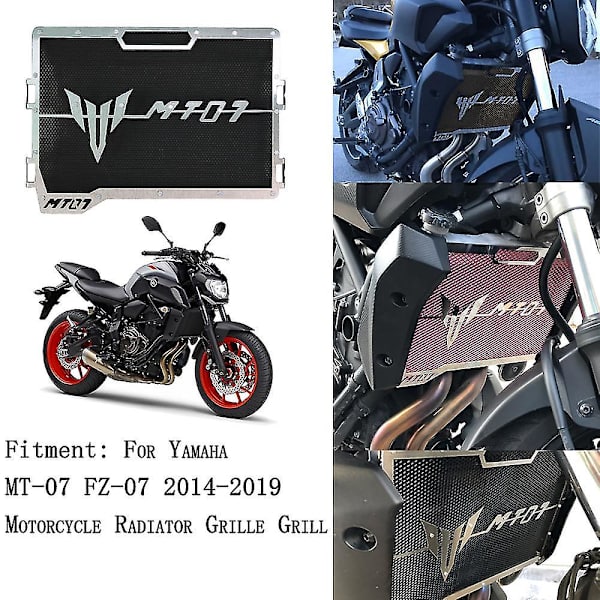 Bimirth för Yamaha Mt-07 Mt07 Fz-07 Fz07 2014 - 2019 Motorcykel Kylare Grill Guard Grill Skyddskåpa Mesh Net Fender Tillbehör Red