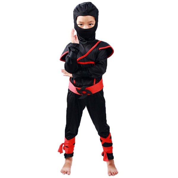 Børns Ninja Kostume Drenge Halloween Bog Uge Fancy Dress Cosplay Outfit XL