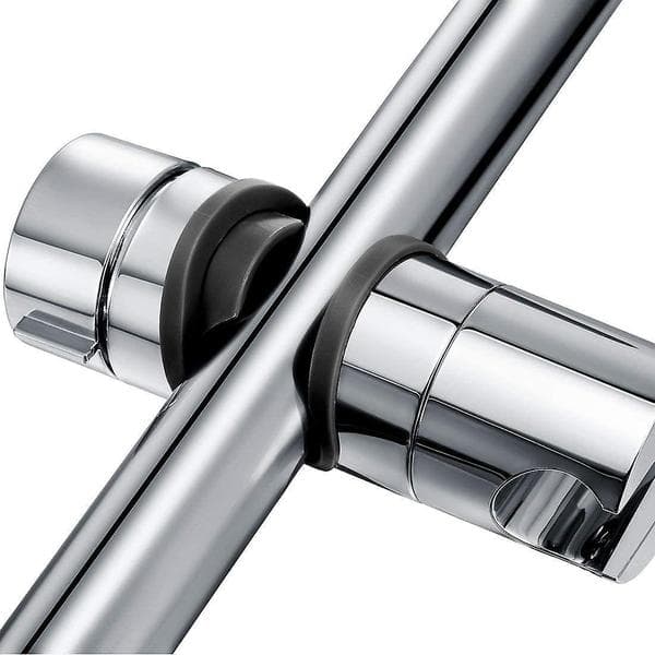 Utskiftbar håndholdt dusjhodeholder, dusjhodeholder, 18-25 mm diameter justerbar, krom ABS (sølv)