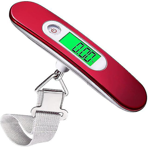 Luggage Scale Portable Digital Weight Scale For Travel Suitcase Weigher With Tare Function 110 Lb/ 50kg Capacity Red