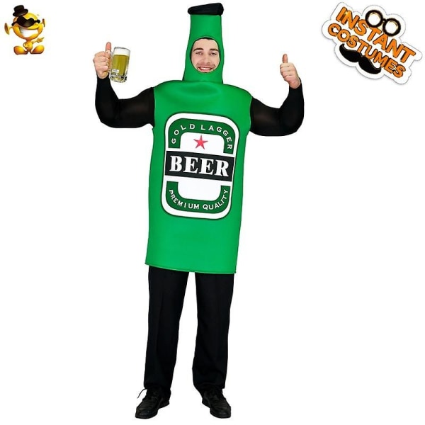 Herr ölflaska Halloween Jumpsuit Vuxen kostym