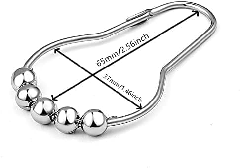 Duschdraperikrokar, fästringar för duschdraperi (förpackning med 14)