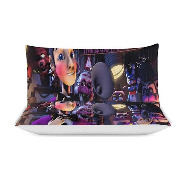 v1205 Five Nightat Freddy Täcke Set Tjockt Mjukt 3-delars Sängklädesset Året Runt Täcke med 2 Örngott för Vuxna Kvinnor Flickor Tonåringar Hemrum 135x200cm 53x78in