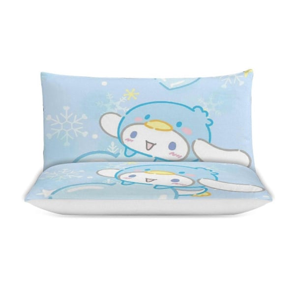 v45 Cinnamoroll 3-osainen yhden hengen sängynpeite - Sisältää 1 yhden hengen peiton ja 2 tyynyliinaa - Haalistumista kestävä mikrokuitu - Cinnamoroll io45 135x200cm 53x78in