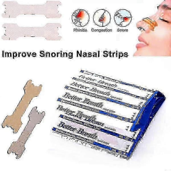 500 stk. nesestrips mot snorking, forbedrer pusten, ventilerende puter for bedre søvn og redusert snorking – pcl1 500pcs