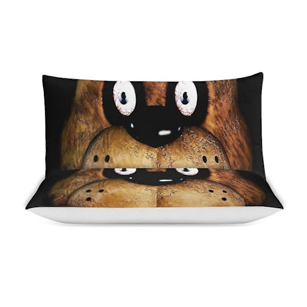 v1250 Five Nightat Freddy Täcke Set Tjockt Mjukt 3-delars Sängklädesset Året Runt Täcke med 2 Örngott för Vuxna Kvinnor Flickor Tonåringar Hemrum 135x200cm 53x78in