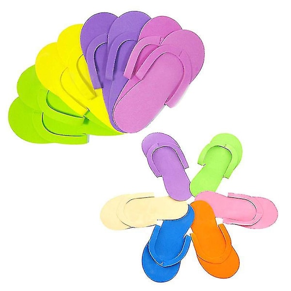 12 par engångs flip-flops skum pedikyr solarium spa tofflor tillbehör