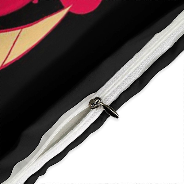 v208 Hazbin Hotel 3-delat Bäddset för Enkelsäng - Inkluderar 1 Enkeltäcke och 2 Örngott - Färgbeständig Mikrofiber - Hazbin Hotel io208 200x200cm 78x78in