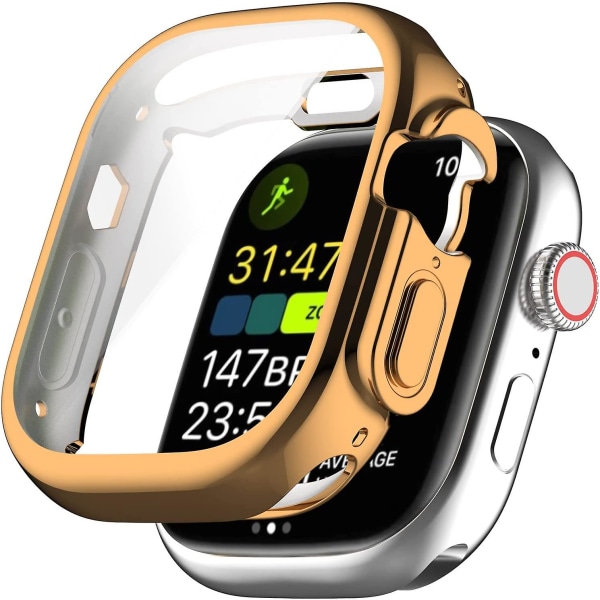 4 stk. etui kompatibel med Apple Watch Ultra 49mm skærmbeskytter, all-around beskyttende cover blød Tpu-belagt kofanger Black-Rose-Green-Red