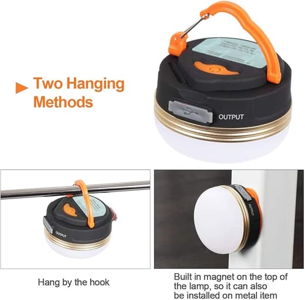 LED-campinglanterne, genopladelig og bærbar teltlampe