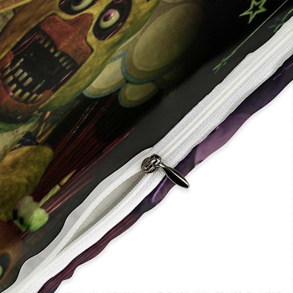 v1369 Five Nightat Freddy Täcke Set Tjockt Mjukt 3 Delars Sängklädesset Året Runt Täcke med 2 Örngott för Vuxna Kvinnor Flickor Tonåringar Hemrum 135x200cm 53x78in