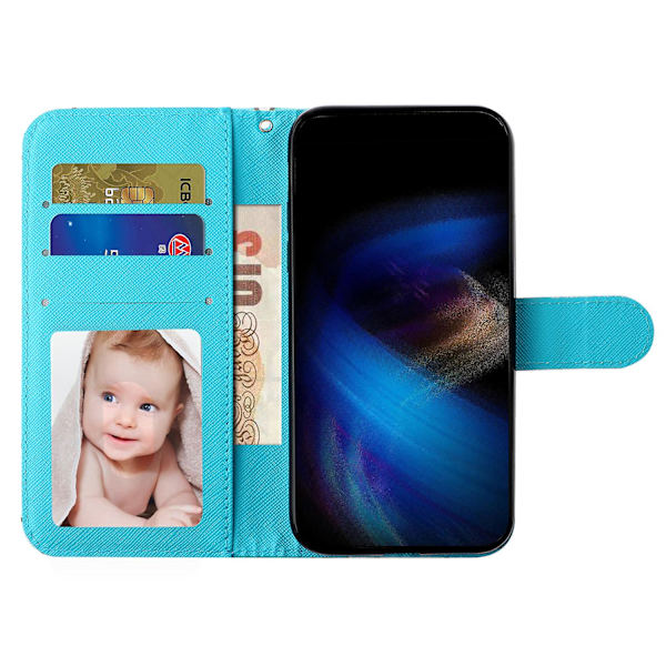 För Motorola Moto G14 5g Plånboksfodral i Läder 3d Mönster Folio Cover Starry Sky