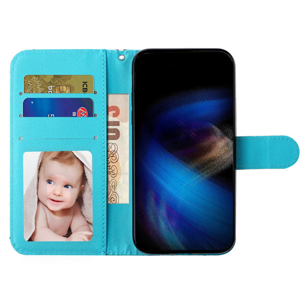 For Motorola Moto G14 5g Telefon Etui Pung Læder 3d Mønster Folio Cover Starry Sky