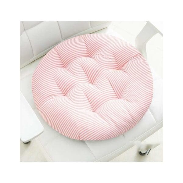 Polstrede runde stolehynder til havestol, spisestue, kontorstol 40cm Pink